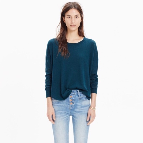 Madewell Sweaters - Madewell Teal Green Northstar High Low Pullover